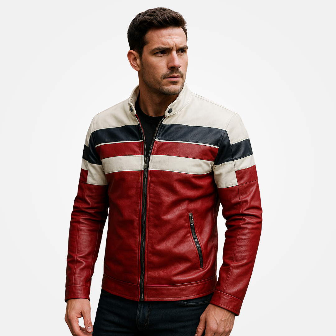 Veste en cuir vintage Motor