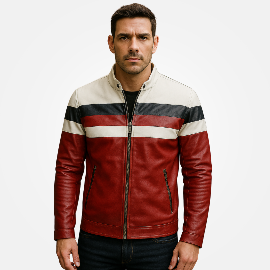 Veste en cuir vintage Motor