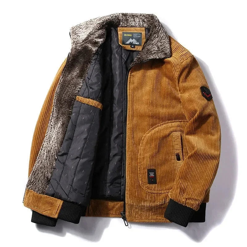 Jaqueta Masculina Inverno Térmica Veludo