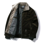 Veste d'hiver en velours thermique pour homme