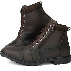Bottes décontractées mi-mollet couleur café pour homme